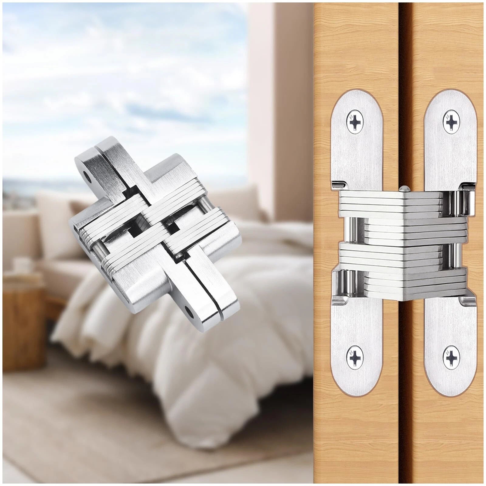Concealed Cross Invisible Door Hinges 95mm