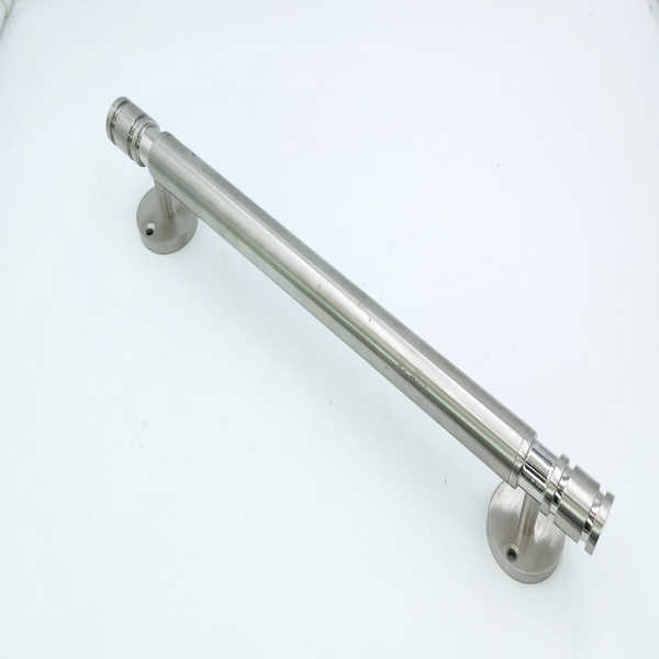 silver stainless steel door handle