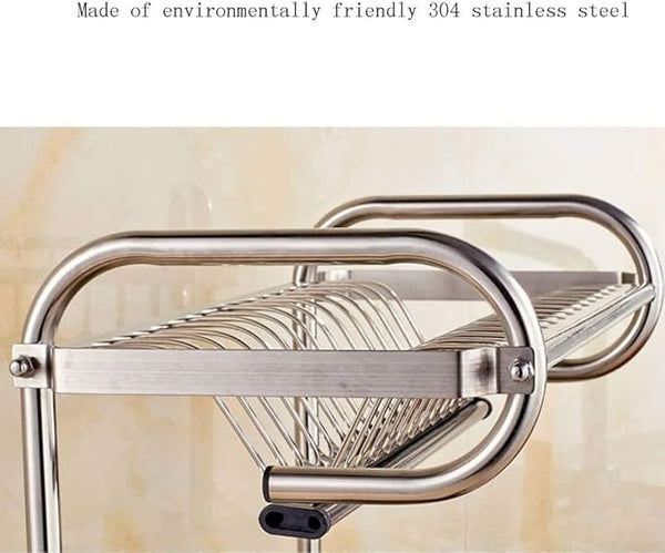 2 tier stainless steel open dish rack WDJ460