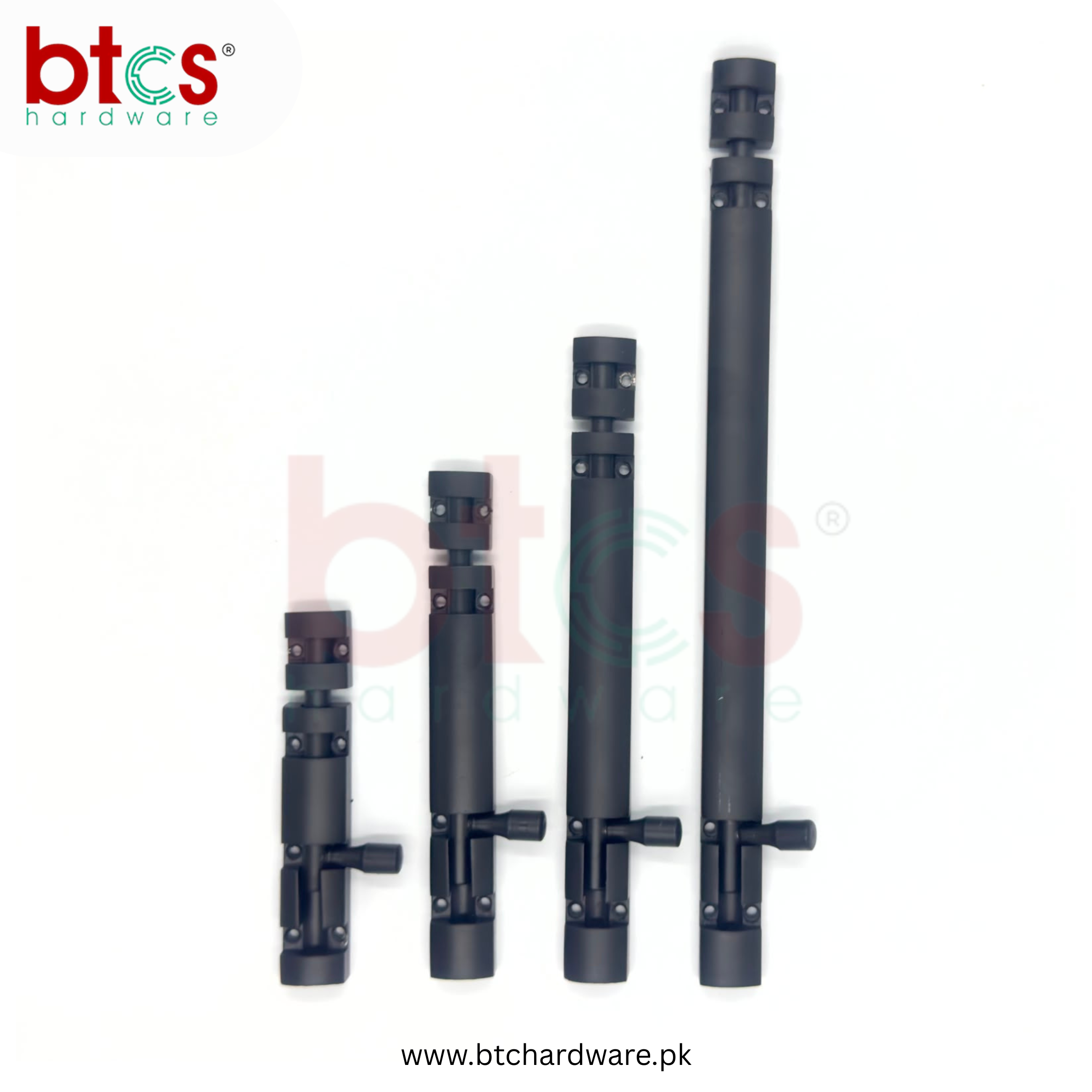 Aluminium D-Type Tower Bolt black