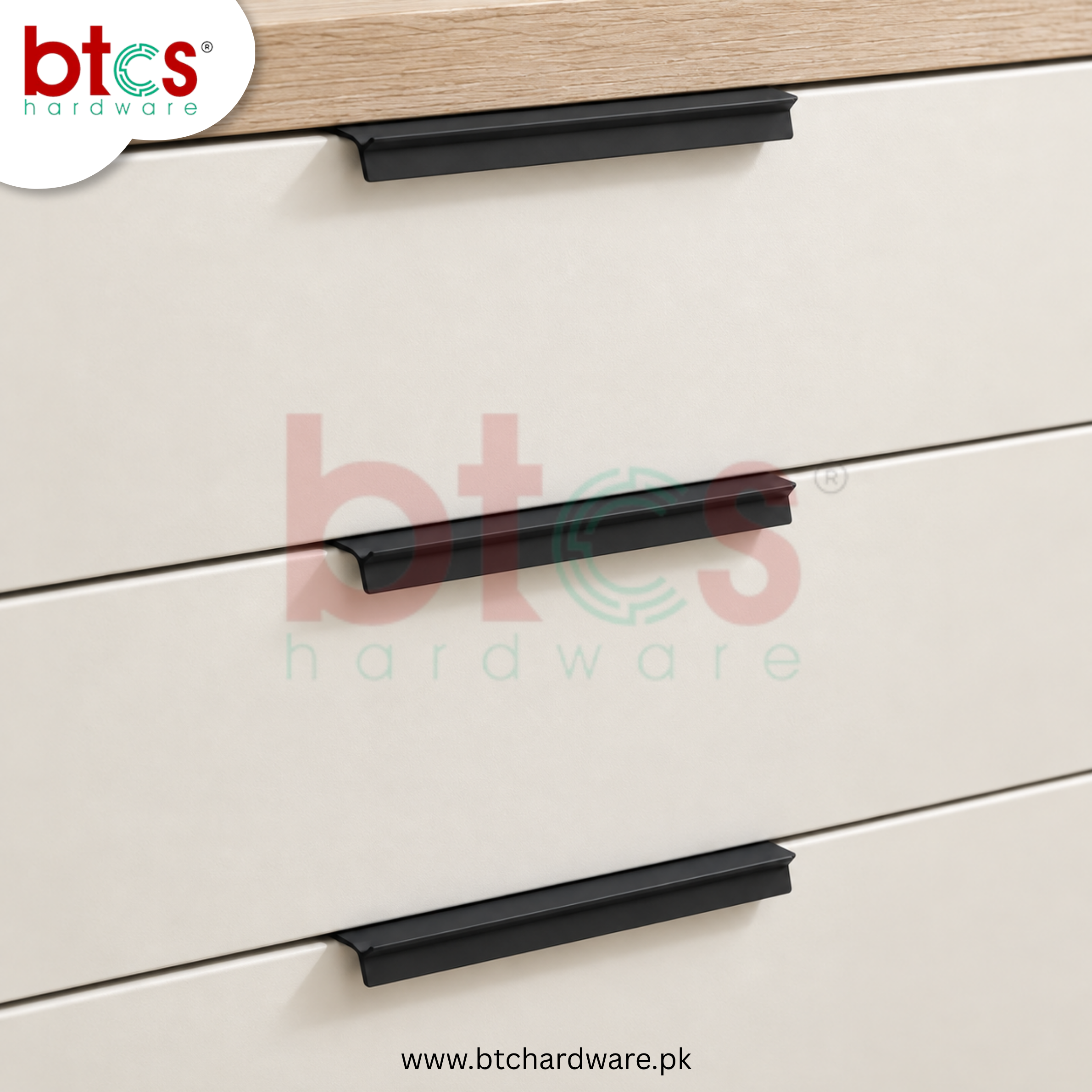 BTCS Slim Edge Profile Handle – Matt Black