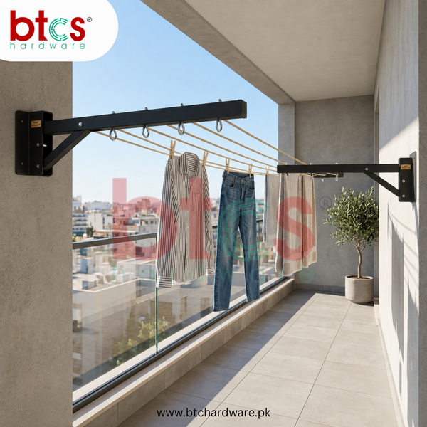 Wall-Mounted Clothes Drying Stand