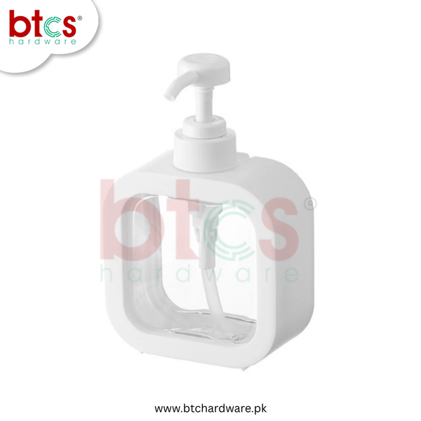 BTCS Square Liquid Soap Dispenser with Clear Window