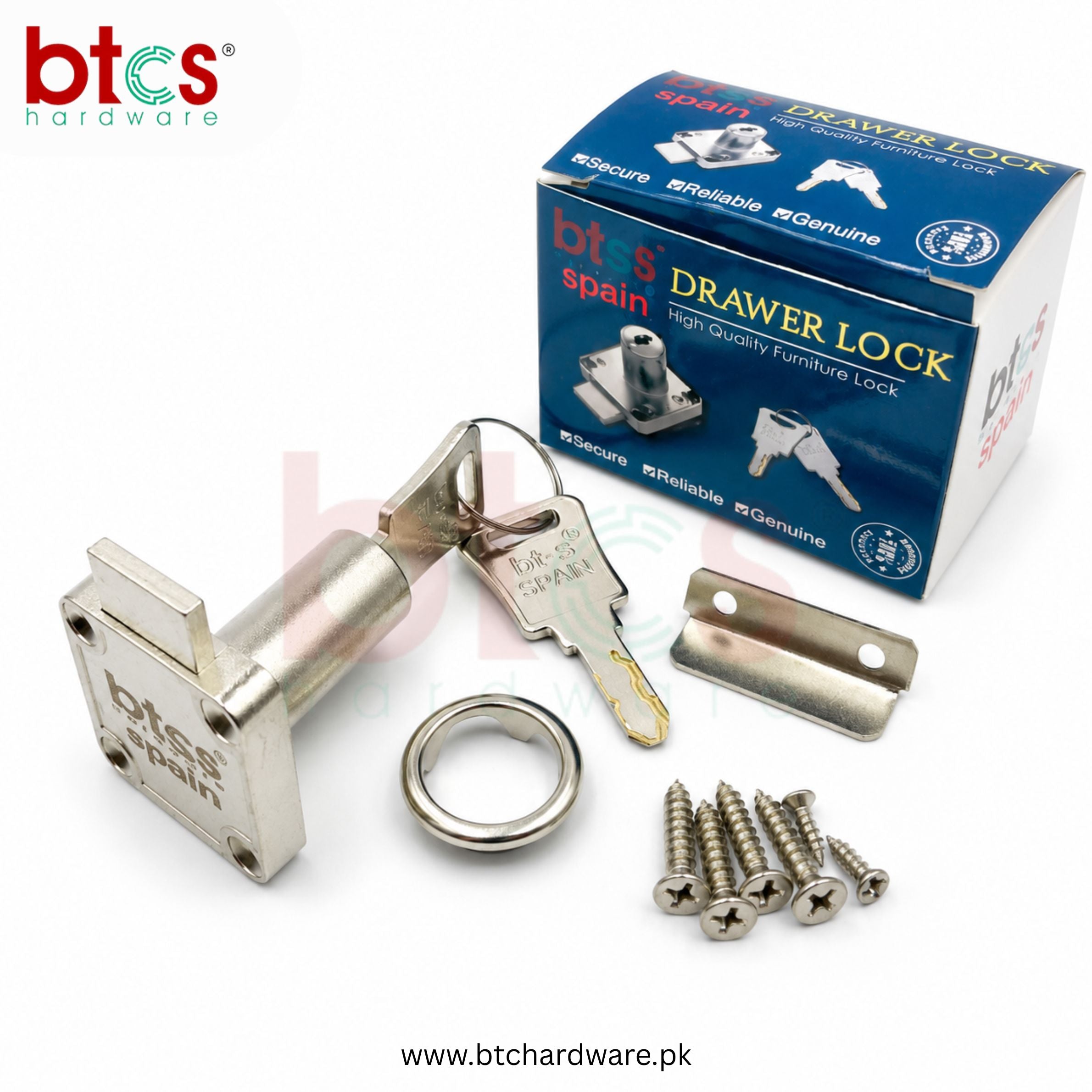 BTCS Premium Drawer Lock 138-AT-38 – silver